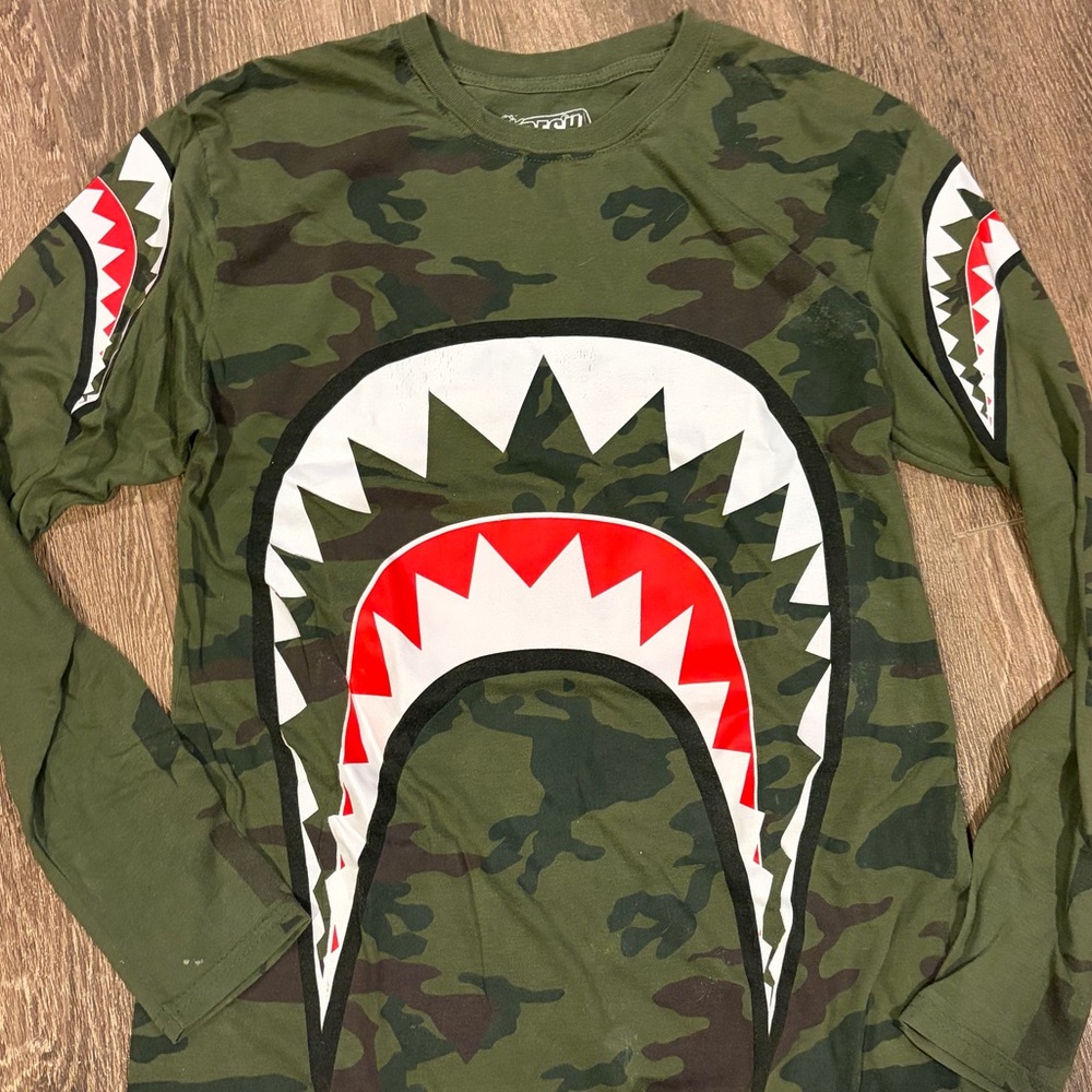 Fresh Laundry Green Camouflage Long Sleeve Shirt